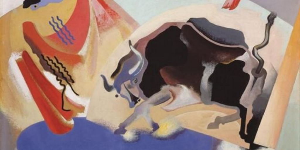 Enrico Prampolini, La corrida, 19129-30, tempera su cartone. Galleria d’Arte Moderna, inv. AM 774 Enrico Prampolini, La corrida, 19129-30, tempera su cartone. Galleria d’Arte Moderna, inv. AM 774